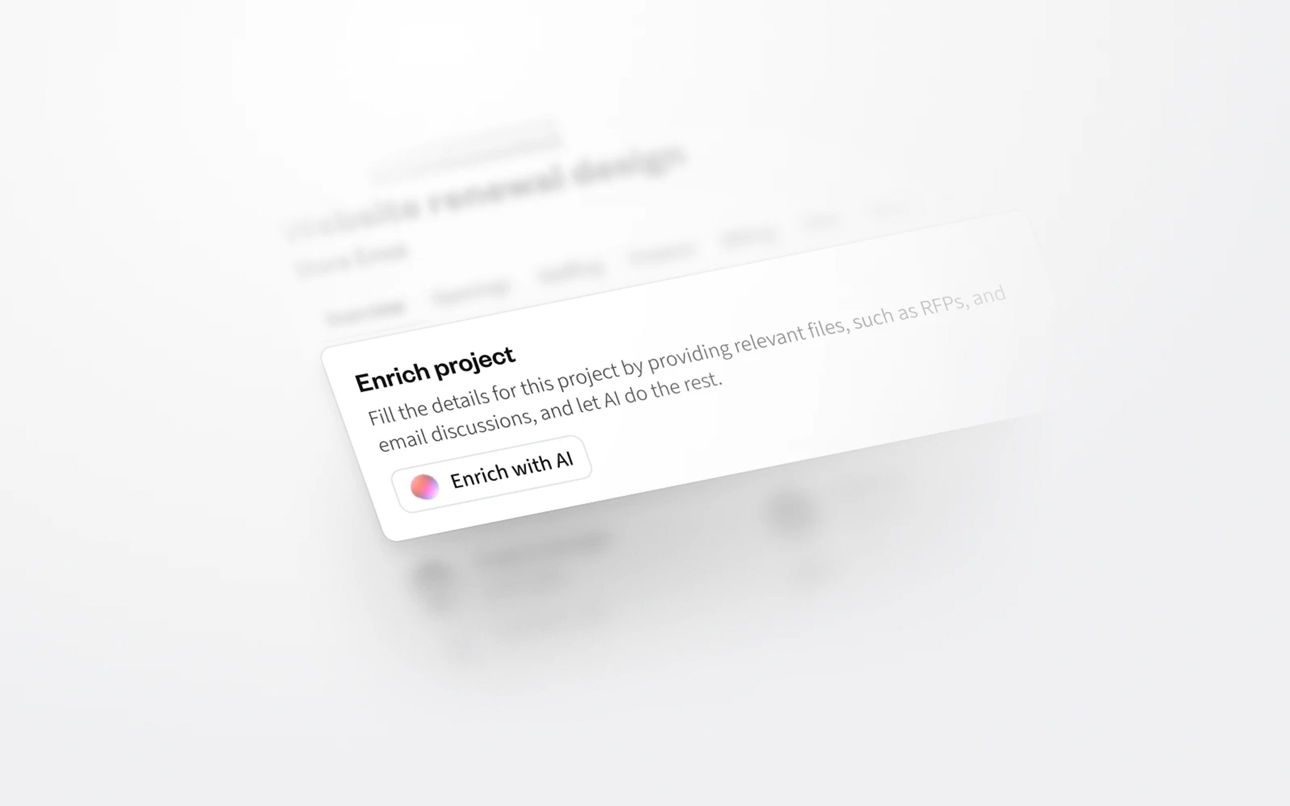 Enrich project information with AI