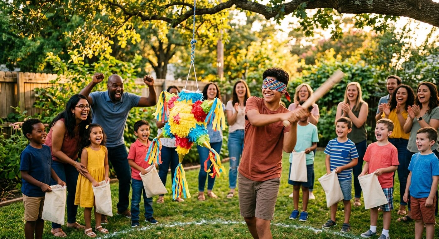 Blindfolded Piñata Spin and Smash