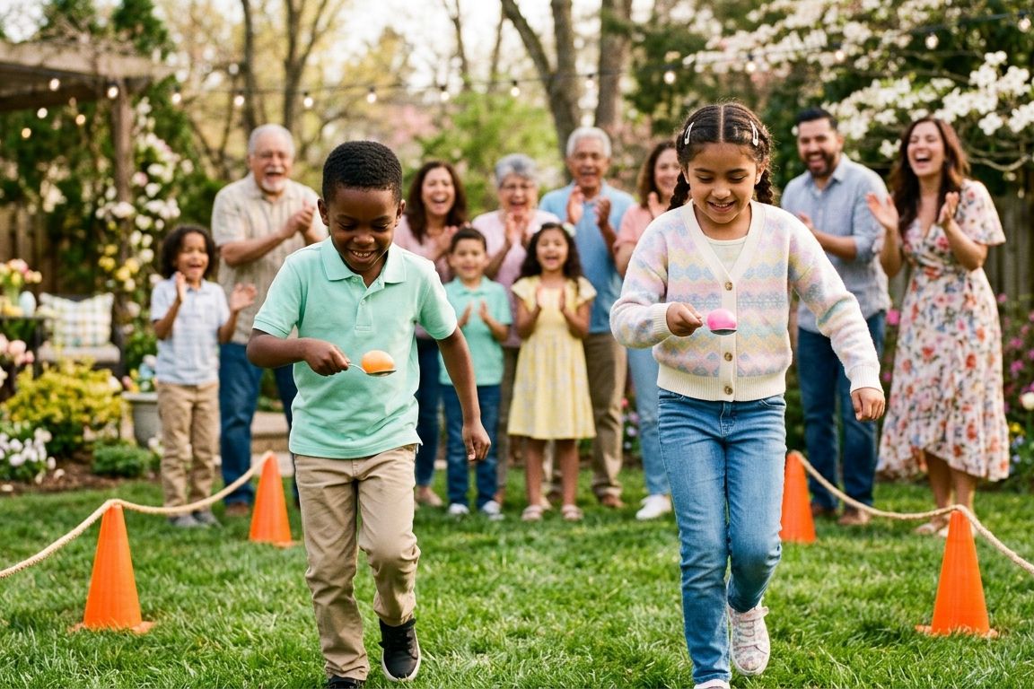 Easter Egg and Spoon Relay Race
