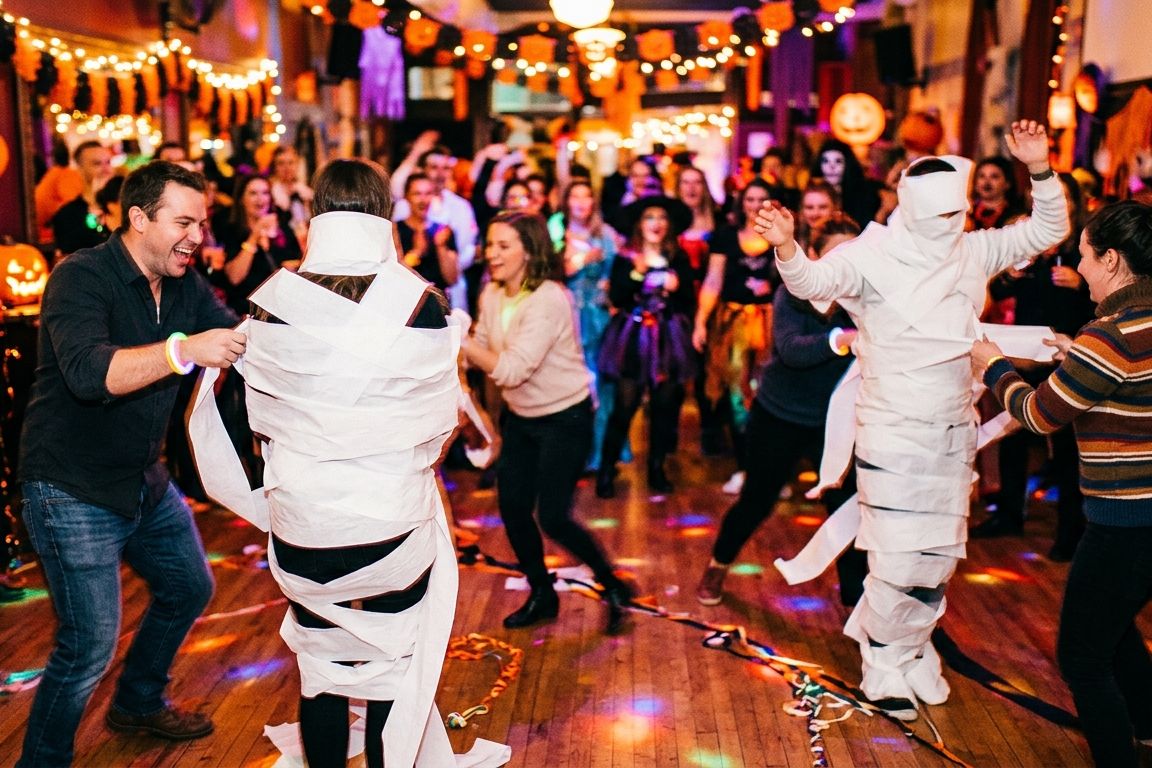 Halloween Mummy Wrap Race