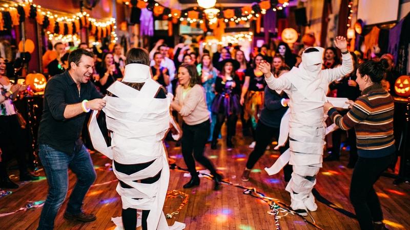 Halloween Mummy Wrap Race