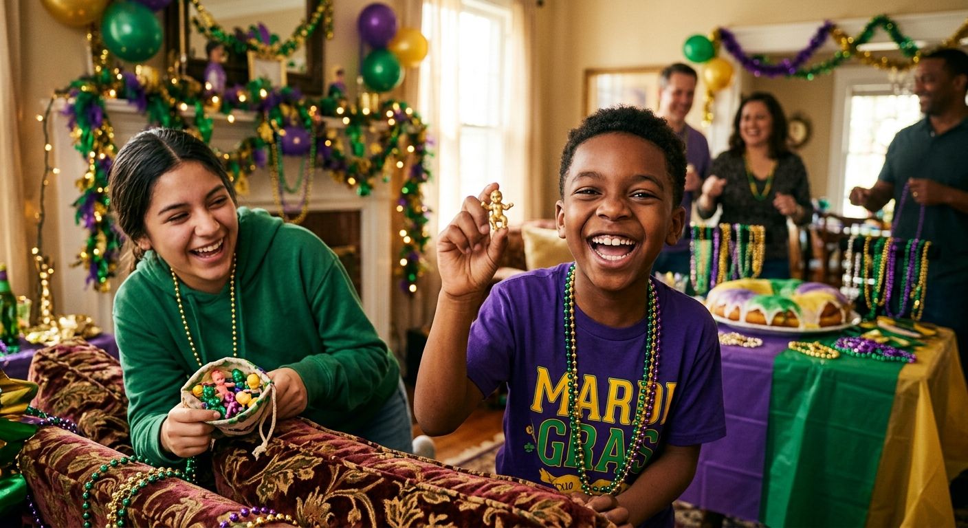 Mardi Gras King Cake Baby Hunt