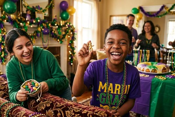 Mardi Gras King Cake Baby Hunt