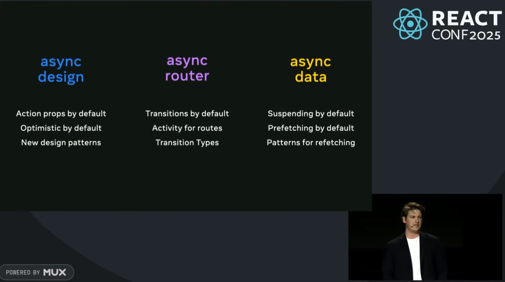 3 kategorier: async design, async router og async data