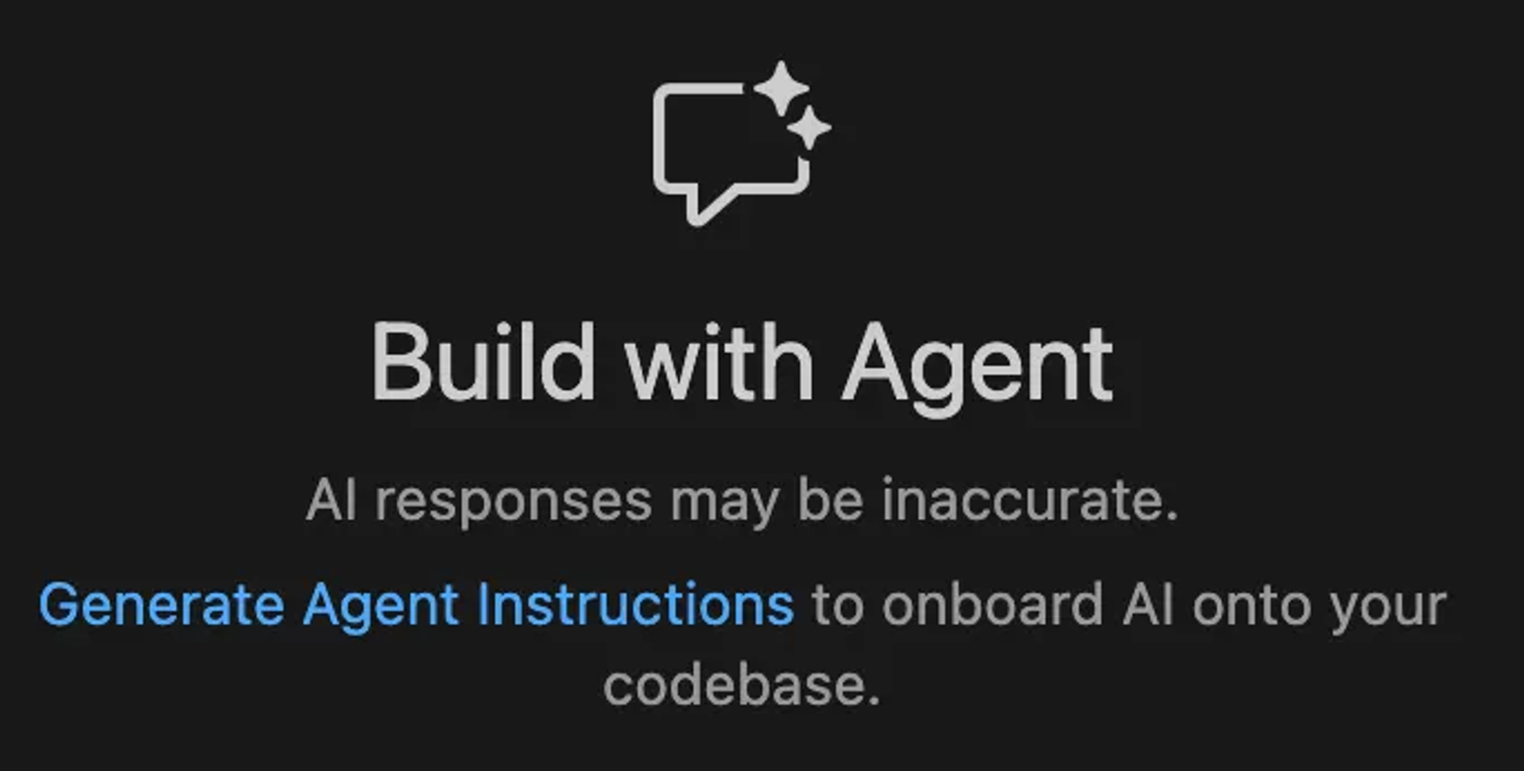 Generate Agent Instructions in VS Code chat