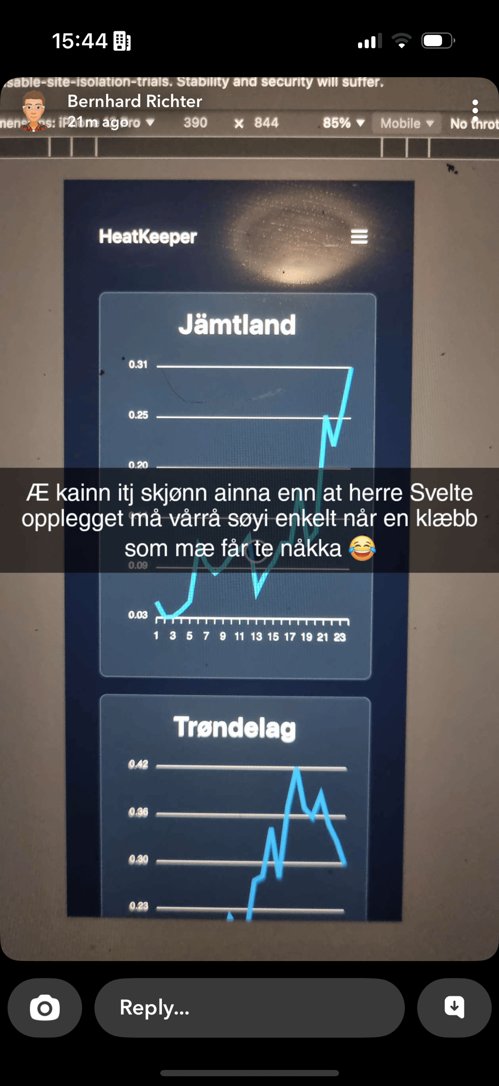 Snap som forteller hvor enkelt Svelte er å bruke