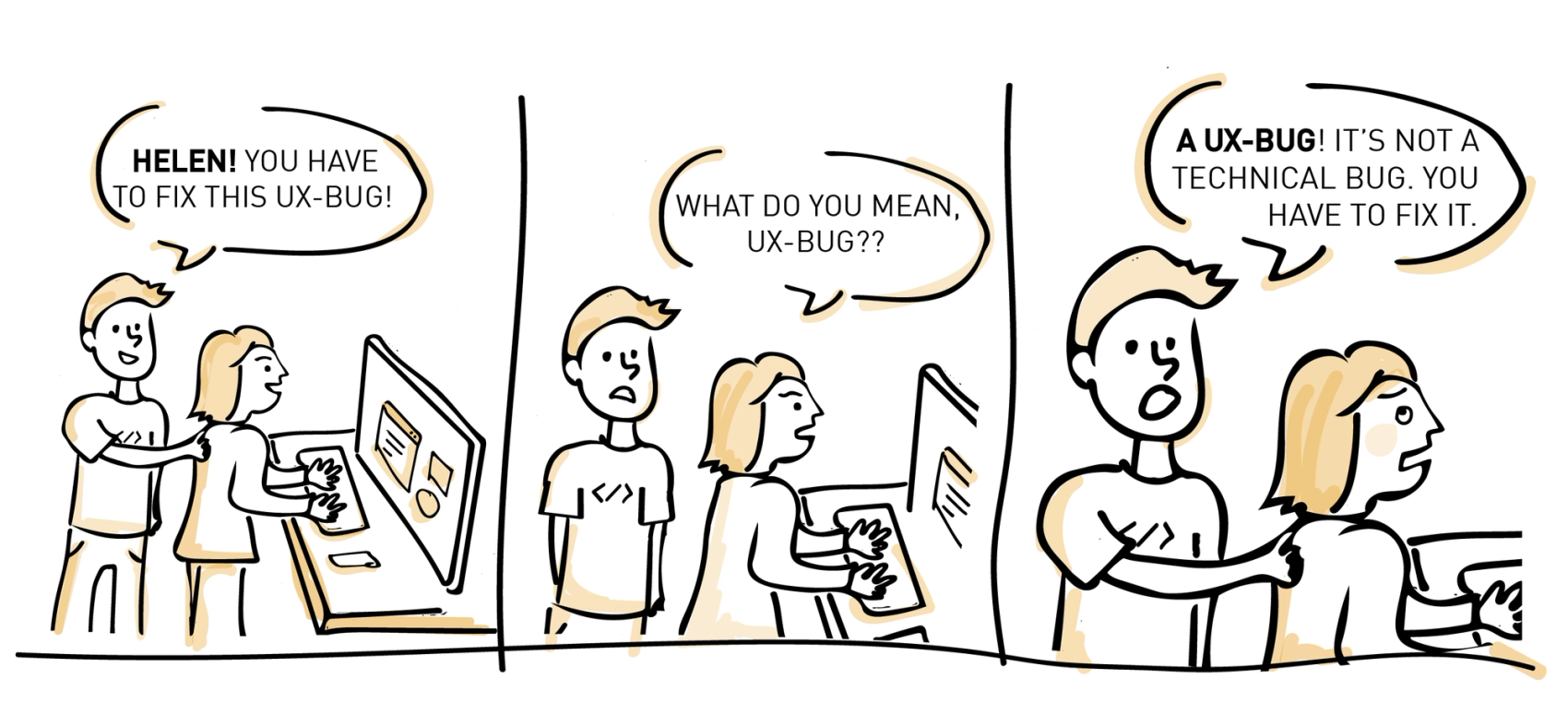 Cartoon strip of a developer talking to a designer ​​​​‌﻿‍﻿​‍​‍‌‍﻿﻿‌﻿​‍‌‍‍‌‌‍‌﻿‌‍‍‌‌‍﻿‍​‍​‍​﻿‍‍​‍​‍‌﻿​﻿‌‍​‌‌‍﻿‍‌‍‍‌‌﻿‌​‌﻿‍‌​‍﻿‍‌‍‍‌‌‍﻿﻿​‍​‍​‍﻿​​‍​‍‌‍‍​‌﻿​‍‌‍‌‌‌‍‌‍​‍​‍​﻿‍‍​‍​‍‌‍‍​‌﻿‌​‌﻿‌​‌﻿​​‌﻿​﻿​﻿‍‍​‍﻿﻿​‍﻿﻿‌‍​‍‌‍‌‌‌‍‍﻿‌‍‍﻿​‍﻿‌‌‍​‍‌‍﻿​‌‍﻿﻿‌‍‌﻿‌‍‌﻿​‍﻿‌‌﻿​﻿‌‍​‌‌‍﻿‍‌‍‍‌‌﻿‌​‌﻿‍‌​‍﻿‍‌﻿‌‍‌‍‌‌‌﻿​‍‌‍​﻿‌‍‌‌‌‍﻿​​‍﻿‍‌‍​‌‌﻿​​‌﻿​​​‍﻿﻿‌‍‍‌‌‍﻿‍‌﻿‌​‌‍‌‌‌‍﻿‍‌﻿‌​​‍﻿﻿‌‍‌‌‌‍‌​‌‍‍‌‌﻿‌​​‍﻿﻿‌‍﻿‌‌‍﻿﻿‌‍‌​‌‍‌‌​﻿﻿‌‌﻿​​‌﻿​‍‌‍‌‌‌﻿​﻿‌‍‌‌‌‍﻿‍‌﻿‌​‌‍​‌‌﻿‌​‌‍‍‌‌‍﻿﻿‌‍﻿‍​﻿‍﻿‌‍‍‌‌‍‌​​﻿﻿‌‌‍​﻿​﻿‌​‌‍‌‌‌‍‌‍​﻿‍​‌‍​‍‌‍‌‌​﻿‌‌​‍﻿‌‌‍​‌​﻿‌﻿‌‍‌‌‌‍‌​​‍﻿‌​﻿‌​​﻿​‌​﻿​​​﻿‍‌​‍﻿‌​﻿‍‌​﻿​​​﻿‌​​﻿​​​‍﻿‌​﻿​﻿​﻿​‌​﻿‌​​﻿‌‌‌‍‌​​﻿​​​﻿‍​​﻿‌‌‌‍​﻿‌‍‌‍​﻿‍​‌‍​﻿​﻿‍﻿‌﻿‌​‌﻿‍‌‌﻿​​‌‍‌‌​﻿﻿‌‌﻿​​‌‍﻿﻿‌﻿​﻿‌﻿‌​​﻿‍﻿‌﻿​​‌‍​‌‌﻿‌​‌‍‍​​﻿﻿‌‌‍​﻿‌‍﻿﻿‌‍﻿‍‌﻿‌​‌‍‌‌‌‍﻿‍‌﻿‌​​‍‌‌​﻿‌‌‌​​‍‌‌﻿﻿‌‍‍﻿‌‍‌‌‌﻿‍‌​‍‌‌​﻿​﻿‌​‌​​‍‌‌​﻿​﻿‌​‌​​‍‌‌​﻿​‍​﻿​‍‌‌‌﻿‌‌‍‍​﻿‌﻿‌​‍﻿‌​‍﻿‌‌​‌‌​‌﻿‌‍​‍​‍‌‌​﻿​‍​﻿​‍​‍‌‌​﻿‌‌‌​‌​​‍﻿‍‌‍​‌‌‍﻿​‌﻿‌​​﻿﻿﻿‌‍​‍‌‍​‌‌﻿​﻿‌‍‌‌‌‌‌‌‌﻿​‍‌‍﻿​​﻿﻿‌‌‍‍​‌﻿‌​‌﻿‌​‌﻿​​‌﻿​﻿​‍‌‌​﻿​﻿‌​​‌​‍‌‌​﻿​‍‌​‌‍​‍‌‌​﻿​‍‌​‌‍‌‍​‍‌‍‌‌‌‍‍﻿‌‍‍﻿​‍﻿‌‌‍​‍‌‍﻿​‌‍﻿﻿‌‍‌﻿‌‍‌﻿​‍﻿‌‌﻿​﻿‌‍​‌‌‍﻿‍‌‍‍‌‌﻿‌​‌﻿‍‌​‍﻿‍‌﻿‌‍‌‍‌‌‌﻿​‍‌‍​﻿‌‍‌‌‌‍﻿​​‍﻿‍‌‍​‌‌﻿​​‌﻿​​​‍‌‍‌‍‍‌‌‍‌​​﻿﻿‌‌‍​﻿​﻿‌​‌‍‌‌‌‍‌‍​﻿‍​‌‍​‍‌‍‌‌​﻿‌‌​‍﻿‌‌‍​‌​﻿‌﻿‌‍‌‌‌‍‌​​‍﻿‌​﻿‌​​﻿​‌​﻿​​​﻿‍‌​‍﻿‌​﻿‍‌​﻿​​​﻿‌​​﻿​​​‍﻿‌​﻿​﻿​﻿​‌​﻿‌​​﻿‌‌‌‍‌​​﻿​​​﻿‍​​﻿‌‌‌‍​﻿‌‍‌‍​﻿‍​‌‍​﻿​‍‌‍‌﻿‌​‌﻿‍‌‌﻿​​‌‍‌‌​﻿﻿‌‌﻿​​‌‍﻿﻿‌﻿​﻿‌﻿‌​​‍‌‍‌﻿​​‌‍​‌‌﻿‌​‌‍‍​​﻿﻿‌‌‍​﻿‌‍﻿﻿‌‍﻿‍‌﻿‌​‌‍‌‌‌‍﻿‍‌﻿‌​​‍‌‌​﻿‌‌‌​​‍‌‌﻿﻿‌‍‍﻿‌‍‌‌‌﻿‍‌​‍‌‌​﻿​﻿‌​‌​​‍‌‌​﻿​﻿‌​‌​​‍‌‌​﻿​‍​﻿​‍‌‌‌﻿‌‌‍‍​﻿‌﻿‌​‍﻿‌​‍﻿‌‌​‌‌​‌﻿‌‍​‍​‍‌‌​﻿​‍​﻿​‍​‍‌‌​﻿‌‌‌​‌​​‍﻿‍‌‍​‌‌‍﻿​‌﻿‌​​‍​‍‌﻿﻿‌