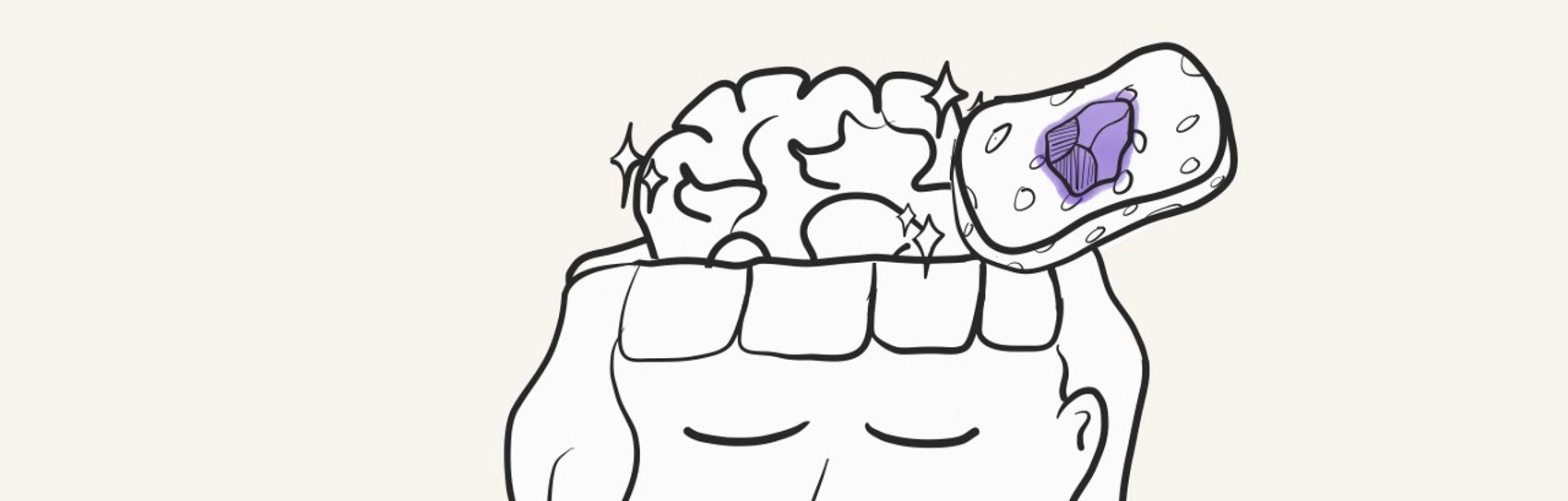 Hjerne som vaskes med svamp med Obisidan-logo