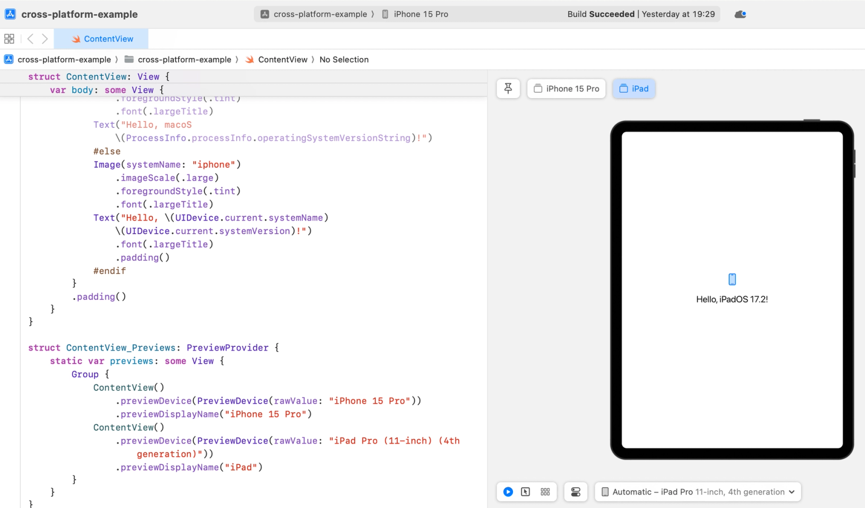 An image showing how to preview our app on multiple different devices