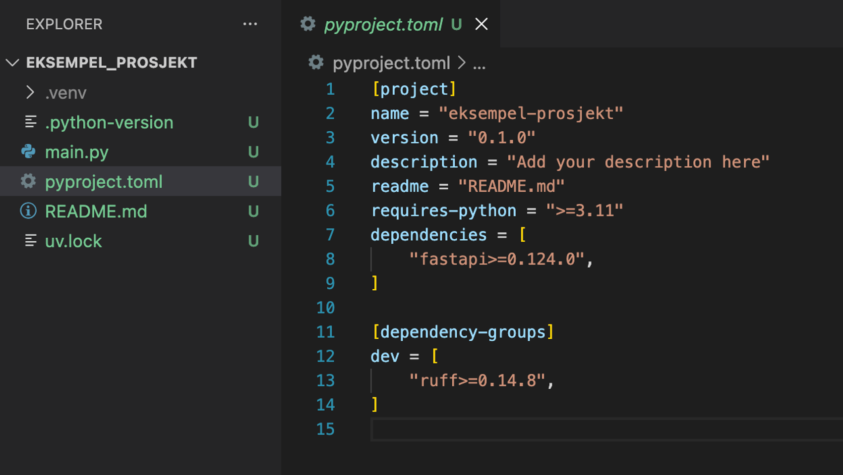 UV init template code