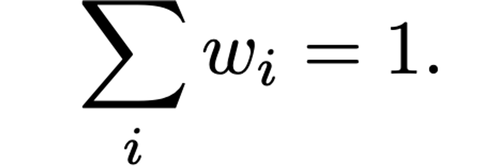 Moving average weights summing to unity
