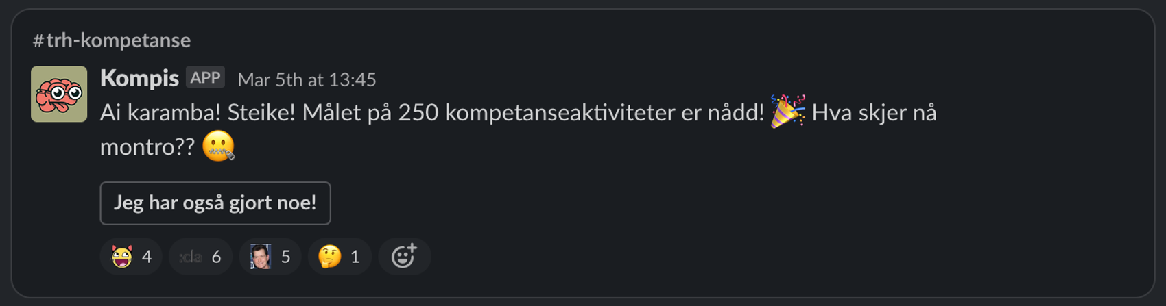 Kompis hadde til å begynne med et mål om å nå 250 registrerte aktiviteter.​​​​‌﻿‍﻿​‍​‍‌‍﻿﻿‌﻿​‍‌‍‍‌‌‍‌﻿‌‍‍‌‌‍﻿‍​‍​‍​﻿‍‍​‍​‍‌﻿​﻿‌‍​‌‌‍﻿‍‌‍‍‌‌﻿‌​‌﻿‍‌​‍﻿‍‌‍‍‌‌‍﻿﻿​‍​‍​‍﻿​​‍​‍‌‍‍​‌﻿​‍‌‍‌‌‌‍‌‍​‍​‍​﻿‍‍​‍​‍‌‍‍​‌﻿‌​‌﻿‌​‌﻿​​‌﻿​﻿​﻿‍‍​‍﻿﻿​‍﻿﻿‌‍​‍‌‍‌‌‌‍‍﻿‌‍‍﻿​‍﻿‌‌‍​‍‌‍﻿​‌‍﻿﻿‌‍‌﻿‌‍‌﻿​‍﻿‌‌﻿​﻿‌‍​‌‌‍﻿‍‌‍‍‌‌﻿‌​‌﻿‍‌​‍﻿‍‌﻿‌‍‌‍‌‌‌﻿​‍‌‍​﻿‌‍‌‌‌‍﻿​​‍﻿‍‌‍​‌‌﻿​​‌﻿​​​‍﻿﻿‌‍‍‌‌‍﻿‍‌﻿‌​‌‍‌‌‌‍﻿‍‌﻿‌​​‍﻿﻿‌‍‌‌‌‍‌​‌‍‍‌‌﻿‌​​‍﻿﻿‌‍﻿‌‌‍﻿﻿‌‍‌​‌‍‌‌​﻿﻿‌‌﻿​​‌﻿​‍‌‍‌‌‌﻿​﻿‌‍‌‌‌‍﻿‍‌﻿‌​‌‍​‌‌﻿‌​‌‍‍‌‌‍﻿﻿‌‍﻿‍​﻿‍﻿‌‍‍‌‌‍‌​​﻿﻿‌‌‍‌​‌‍​‍‌‍​﻿​﻿​‌​﻿​﻿​﻿​‍​﻿‌﻿​﻿‌‌​‍﻿‌​﻿‍​‌‍‌‌‌‍​‌​﻿​​​‍﻿‌​﻿‌​​﻿‌​‌‍‌​​﻿​﻿​‍﻿‌​﻿‍​​﻿‌‌​﻿‌‌​﻿‍‌​‍﻿‌‌‍‌‌​﻿​﻿​﻿​‌‌‍​﻿​﻿​​​﻿‌‍‌‍‌‌‌‍‌​‌‍​﻿​﻿‌​​﻿‌‌​﻿‌‌​﻿‍﻿‌﻿‌​‌﻿‍‌‌﻿​​‌‍‌‌​﻿﻿‌‌﻿​​‌‍﻿﻿‌﻿​﻿‌﻿‌​​﻿‍﻿‌﻿​​‌‍​‌‌﻿‌​‌‍‍​​﻿﻿‌‌‍​﻿‌‍﻿﻿‌‍﻿‍‌﻿‌​‌‍‌‌‌‍﻿‍‌﻿‌​​‍‌‌​﻿‌‌‌​​‍‌‌﻿﻿‌‍‍﻿‌‍‌‌‌﻿‍‌​‍‌‌​﻿​﻿‌​‌​​‍‌‌​﻿​﻿‌​‌​​‍‌‌​﻿​‍​﻿​‍​﻿‍​‌‍​‍​﻿‌‍‌‍​‍​﻿‌‌‌‍​﻿​﻿​﻿‌‍​‌​﻿‍‌‌‍‌​‌‍‌​‌‍​‌​‍‌‌​﻿​‍​﻿​‍​‍‌‌​﻿‌‌‌​‌​​‍﻿‍‌‍​‌‌‍﻿​‌﻿‌​​﻿﻿﻿‌‍​‍‌‍​‌‌﻿​﻿‌‍‌‌‌‌‌‌‌﻿​‍‌‍﻿​​﻿﻿‌‌‍‍​‌﻿‌​‌﻿‌​‌﻿​​‌﻿​﻿​‍‌‌​﻿​﻿‌​​‌​‍‌‌​﻿​‍‌​‌‍​‍‌‌​﻿​‍‌​‌‍‌‍​‍‌‍‌‌‌‍‍﻿‌‍‍﻿​‍﻿‌‌‍​‍‌‍﻿​‌‍﻿﻿‌‍‌﻿‌‍‌﻿​‍﻿‌‌﻿​﻿‌‍​‌‌‍﻿‍‌‍‍‌‌﻿‌​‌﻿‍‌​‍﻿‍‌﻿‌‍‌‍‌‌‌﻿​‍‌‍​﻿‌‍‌‌‌‍﻿​​‍﻿‍‌‍​‌‌﻿​​‌﻿​​​‍‌‍‌‍‍‌‌‍‌​​﻿﻿‌‌‍‌​‌‍​‍‌‍​﻿​﻿​‌​﻿​﻿​﻿​‍​﻿‌﻿​﻿‌‌​‍﻿‌​﻿‍​‌‍‌‌‌‍​‌​﻿​​​‍﻿‌​﻿‌​​﻿‌​‌‍‌​​﻿​﻿​‍﻿‌​﻿‍​​﻿‌‌​﻿‌‌​﻿‍‌​‍﻿‌‌‍‌‌​﻿​﻿​﻿​‌‌‍​﻿​﻿​​​﻿‌‍‌‍‌‌‌‍‌​‌‍​﻿​﻿‌​​﻿‌‌​﻿‌‌​‍‌‍‌﻿‌​‌﻿‍‌‌﻿​​‌‍‌‌​﻿﻿‌‌﻿​​‌‍﻿﻿‌﻿​﻿‌﻿‌​​‍‌‍‌﻿​​‌‍​‌‌﻿‌​‌‍‍​​﻿﻿‌‌‍​﻿‌‍﻿﻿‌‍﻿‍‌﻿‌​‌‍‌‌‌‍﻿‍‌﻿‌​​‍‌‌​﻿‌‌‌​​‍‌‌﻿﻿‌‍‍﻿‌‍‌‌‌﻿‍‌​‍‌‌​﻿​﻿‌​‌​​‍‌‌​﻿​﻿‌​‌​​‍‌‌​﻿​‍​﻿​‍​﻿‍​‌‍​‍​﻿‌‍‌‍​‍​﻿‌‌‌‍​﻿​﻿​﻿‌‍​‌​﻿‍‌‌‍‌​‌‍‌​‌‍​‌​‍‌‌​﻿​‍​﻿​‍​‍‌‌​﻿‌‌‌​‌​​‍﻿‍‌‍​‌‌‍﻿​‌﻿‌​​‍​‍‌﻿﻿‌