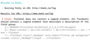 terminalvindu med feil