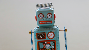 Lyseblå robot
