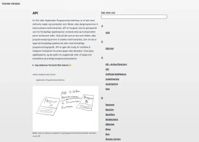 En nettside som forklarer hva et API er