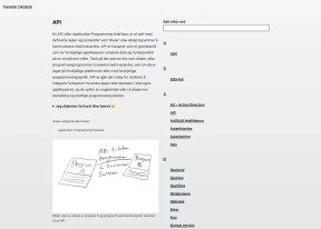 En nettside som forklarer hva et API er