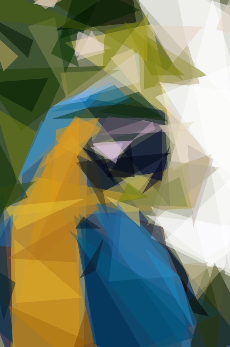 Output image from Primitive command with 100 triangles
