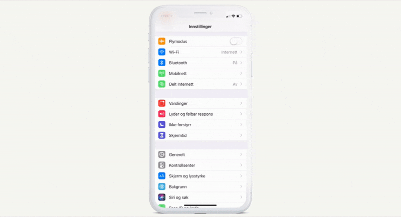 Transisitions in the iOS Settings App
