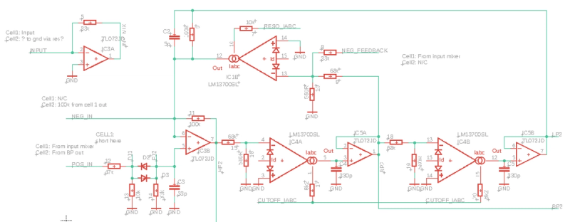 Circuit diagram after simulation and breadboarding