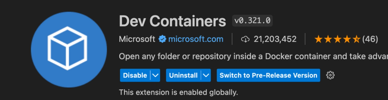 Dev containter extension