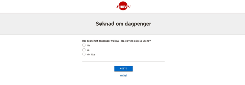 web form at NAV