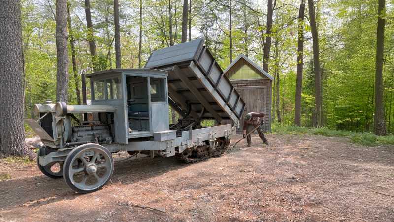 Putting the Model 'T' to work on the museum grounds 