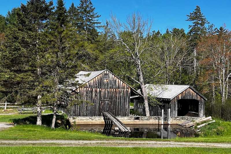 Back of Leonard's Mill showing mill pond