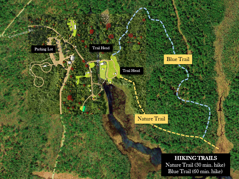 Map of Maine Forest and Logging Museum hiking trails