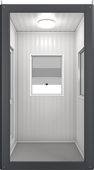 Insulated Panel Cabin 4ft × 4ft (1.35m × 1.35m), interior view