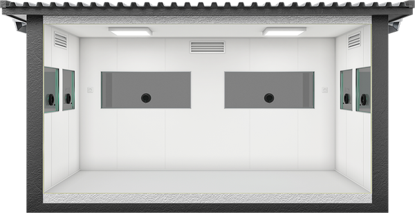 Bulletproof Security Cabin 13ft × 7ft (2.00m × 4.00m), interior view