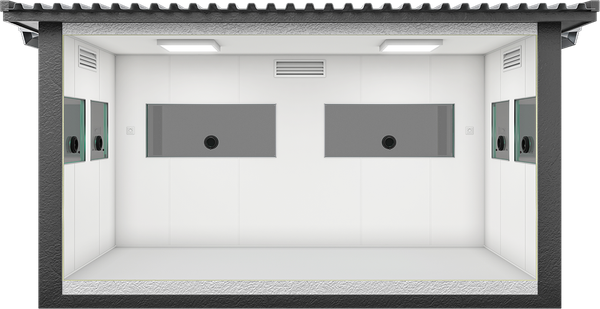 Bulletproof Security Cabin 13ft × 7ft (2.00m × 4.00m), interior view