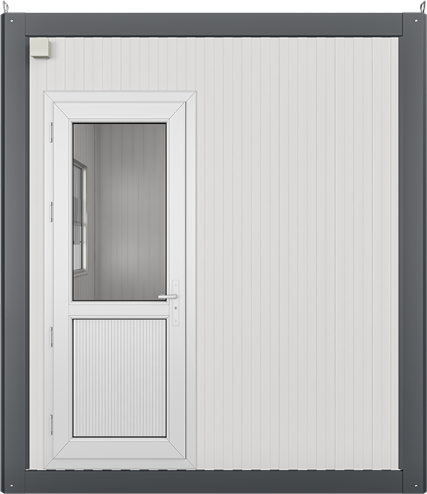 Insulated Panel Cabin 7ft × 7ft (2.10m × 2.10m), front view