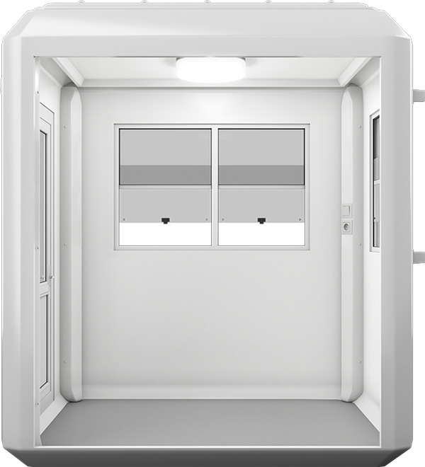 GRP Cabin 7ft × 5ft (1.50m × 2.15m), interior view