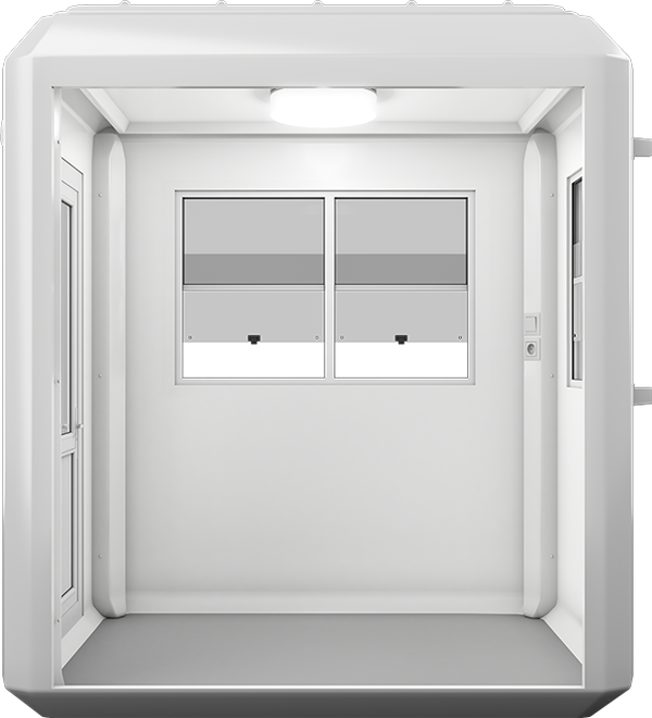 GRP Cabin 7ft × 5ft (1.50m × 2.15m), interior view