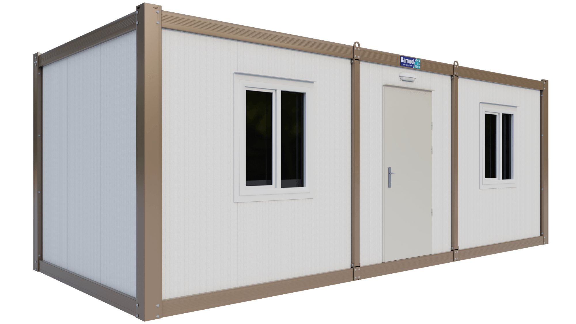 Portable Cabin 3.00m × 7.00m, three-quarter view from the left