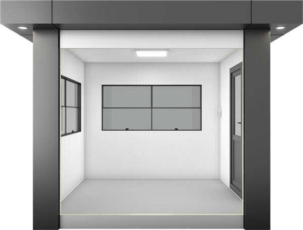 KompoCity Composite Cabin 9ft × 9ft (2.65m × 2.65m), interior view
