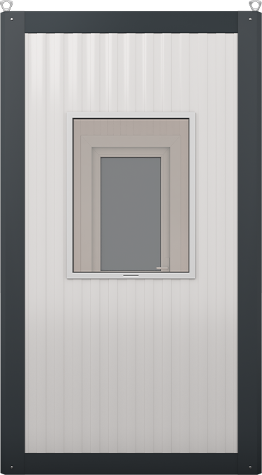 Insulated Panel Cabin 7ft × 4ft (1.35m × 2.10m), right side view