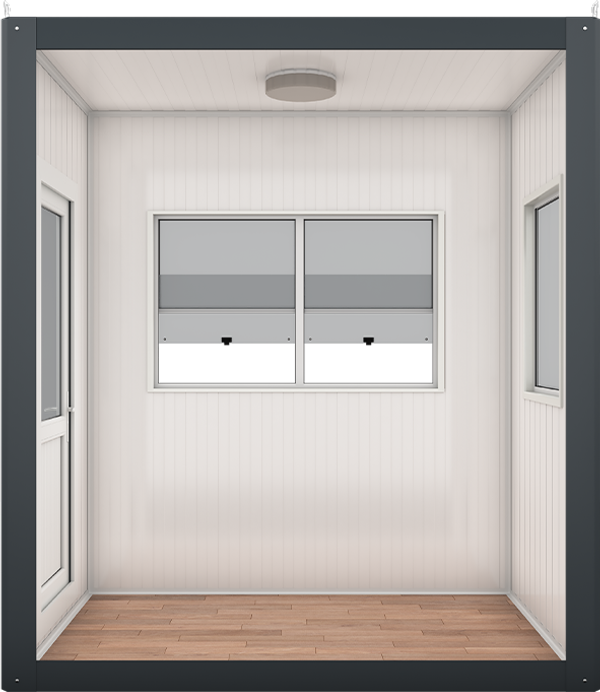 Insulated Panel Cabin 7ft × 4ft (1.35m × 2.10m), interior view