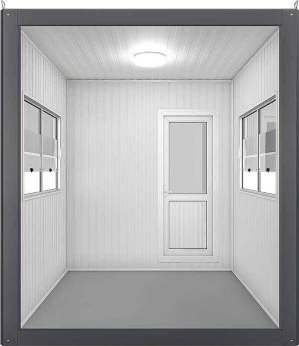Insulated Panel Cabin 7ft × 7ft (2.10m × 2.10m), interior view