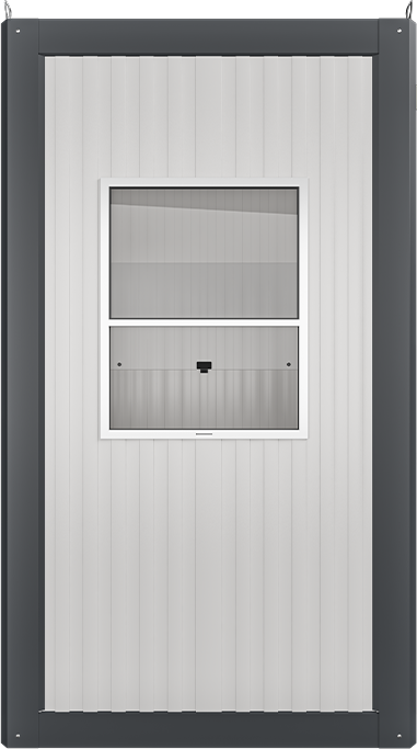 Insulated Panel Cabin 4ft × 4ft (1.35m × 1.35m), front view