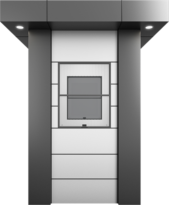 KompoCity Composite Cabin 5ft × 5ft (1.40m × 1.40m), front view