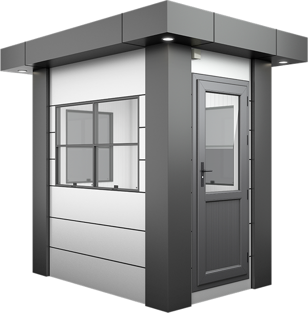 KompoCity Composite Cabin 7ft × 5ft (1.40m × 2.15m), three-quarter view from the left
