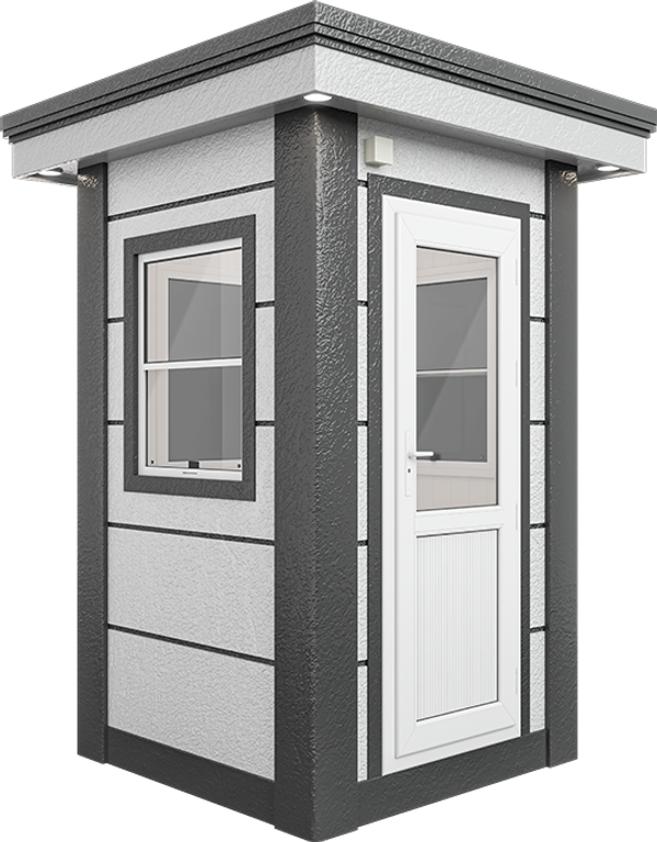 MetroCity Modular Cabin 5ft × 5ft (1.40m × 1.40m), three-quarter view from the left