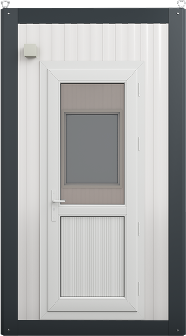 Insulated Panel Cabin 7ft × 4ft (1.35m × 2.10m), front view