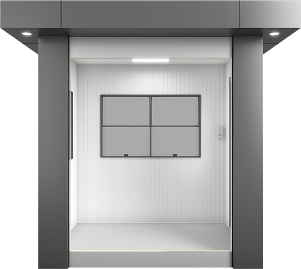KompoCity Composite Cabin 7ft × 5ft (1.40m × 2.15m), interior view