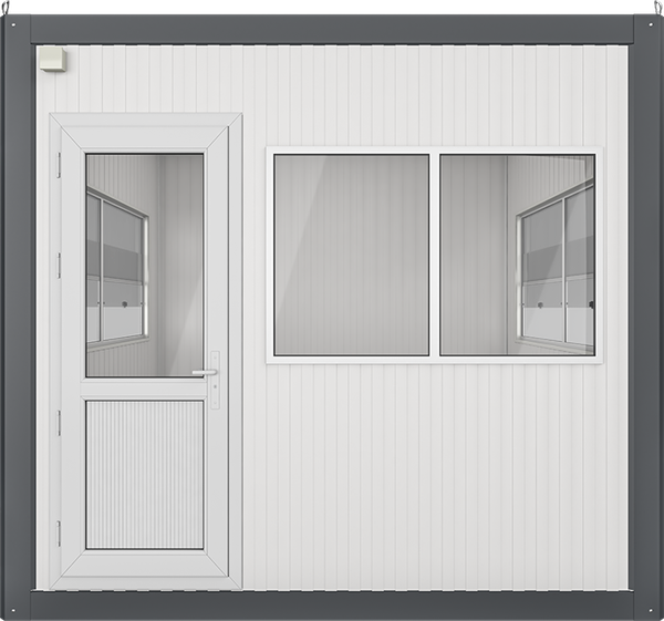 Insulated Panel Cabin 9ft × 9ft (2.60m × 2.60m), front view