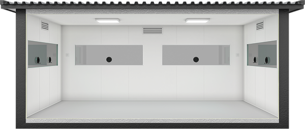 Bulletproof Security Cabin 16ft × 10ft (3.00m × 5.00m), interior view