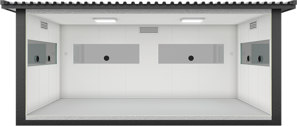 Bulletproof Security Cabin 16ft × 10ft (3.00m × 5.00m), interior view