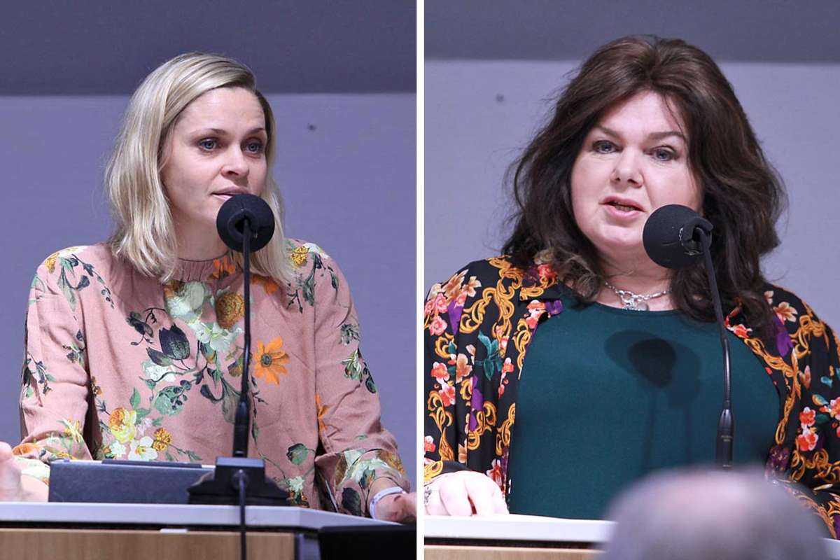 Marie Lunde Bruarøy (t.v.) og Laira Reiertsen. (Foto: KVB)