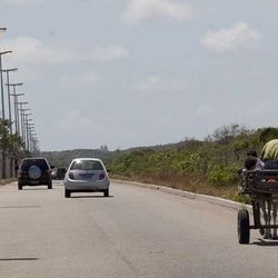 Et vanlig syn på motorveien fra Natal og flyplassen ut på landsbygden.
